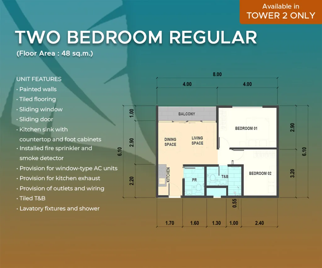 palm oasis condo 2 bedroom for sale