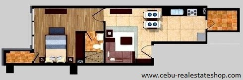avalon condominium cebu business park floor plan 1 bedroom