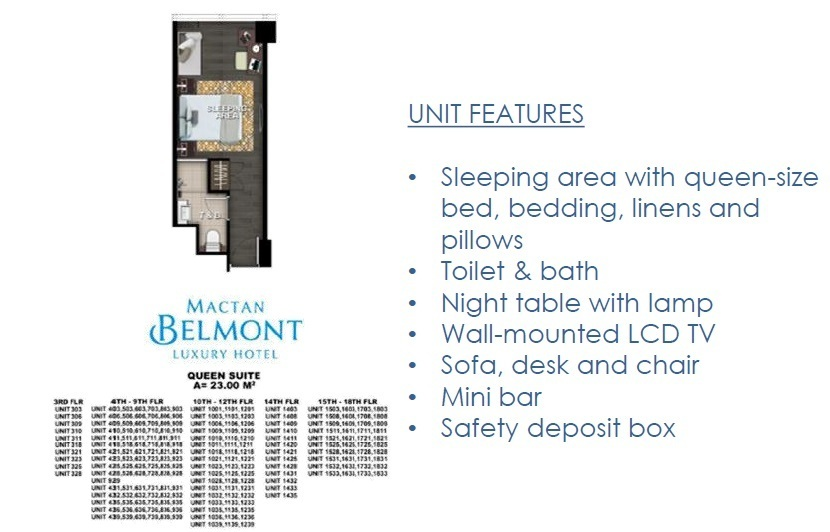 belmont queen suite condo for sale