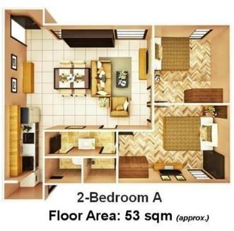 brentwood condo floor plan 2 bedroom A