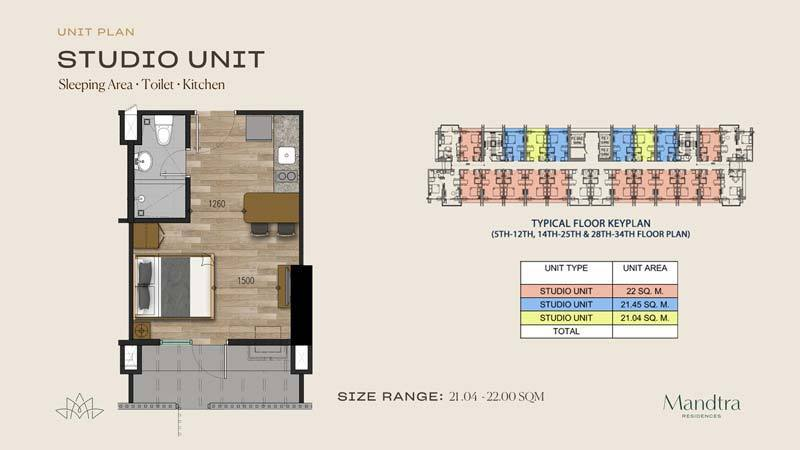mandtra residences condominium floor plan studio