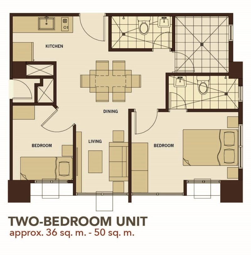midpoint residences 2 bedroom floor plan
