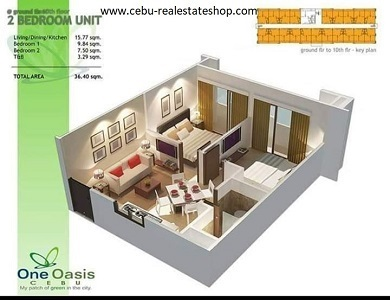 one oasis condo 2 bedroom for sale