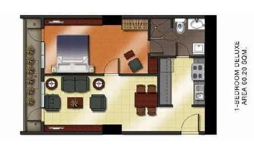 the padgett place cebu 1 bedroom floor plan