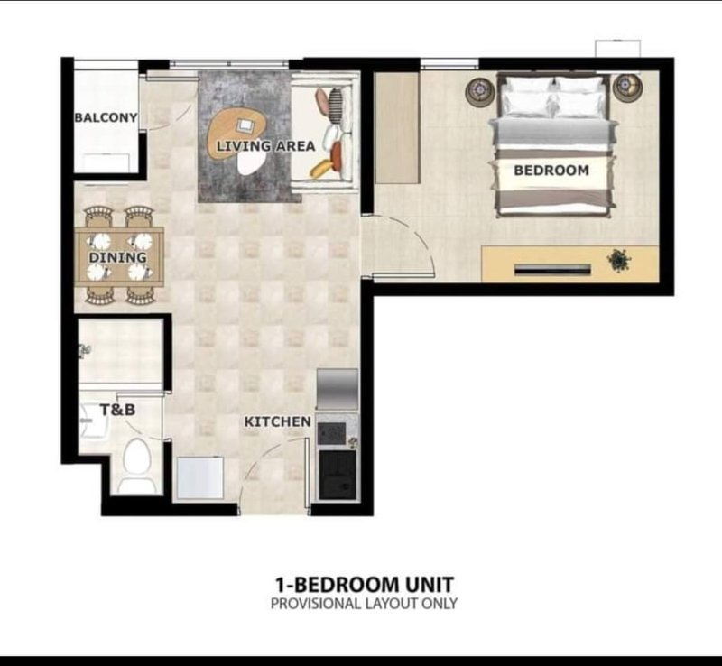 plumera mactan 1 bedroom condo floor plan