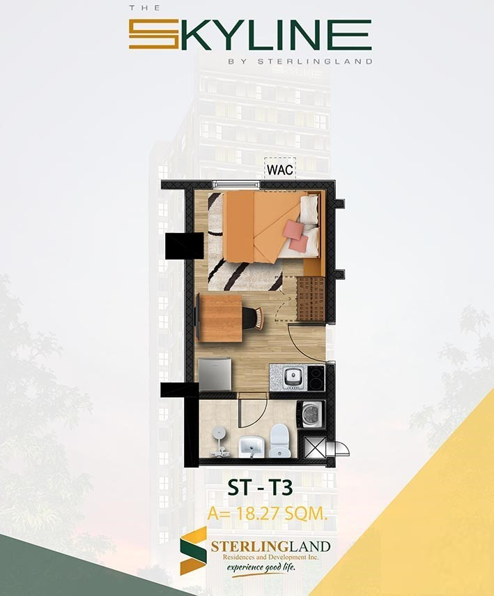 the skyline condo studio for sale