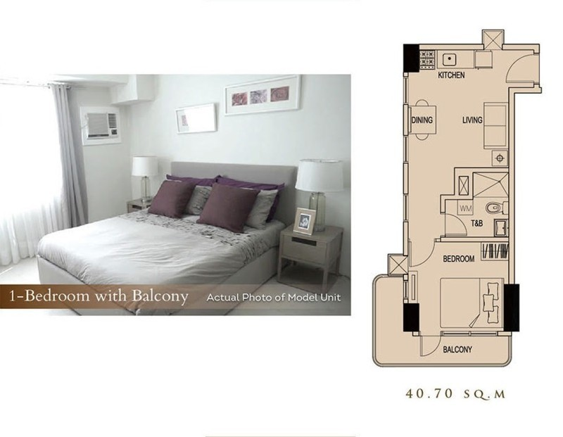 sundance residences condominium floor plan 1 bedroom with balcony