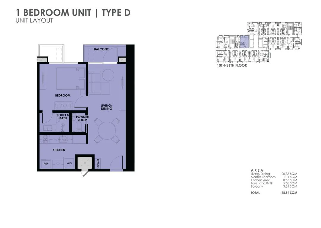 the wave towers 1 bedroom for sale