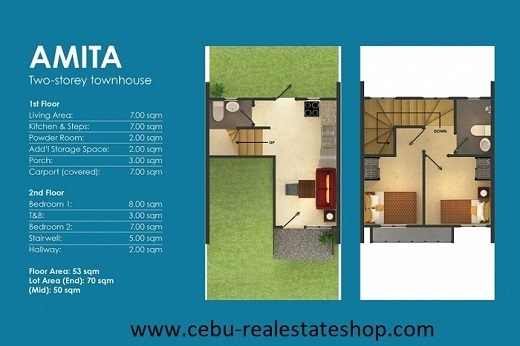 Townhouse Amoa Subdivision house and lot for sale Compostela Cebu