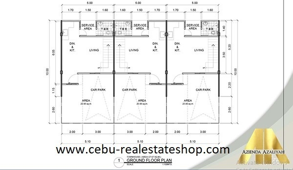 azienda azaliyah floor plan townhouse for sale minglanilla cebu philippines- 01